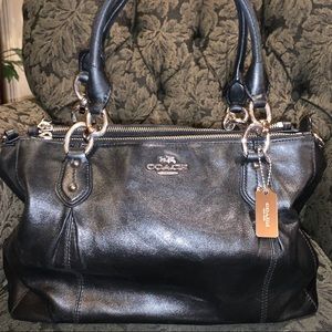 Black Friday Sale! Black Leather Coach Handbag